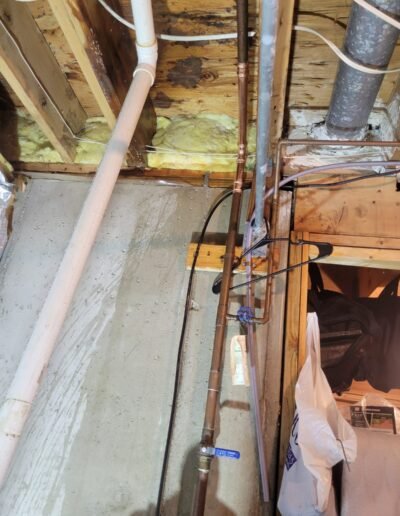 Basement repipe with new water lines in Lanham, MD