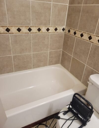 Bathtub after leak repair in Germantown, MD