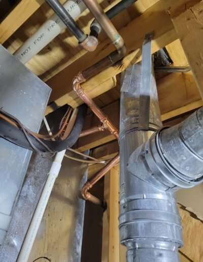 Copper water line repair near ductwork in Upper Marlboro, MD
