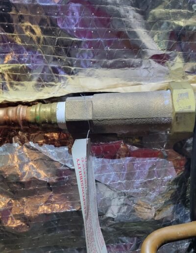 Copper water line repair with a new coupling in Upper Marlboro, MD