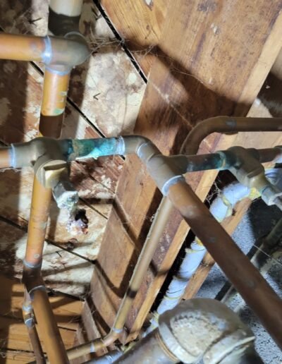 Copper water lines under the floor in Seat Pleasant, MD