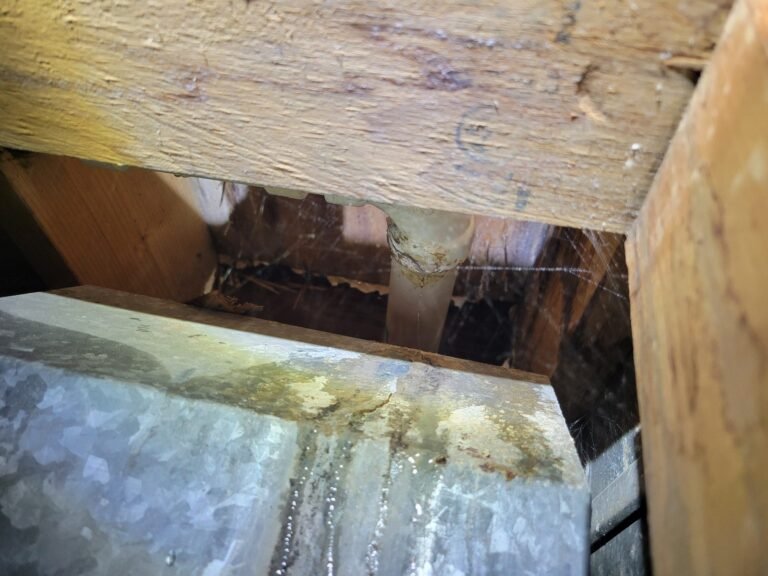 Crawl space inspection during leak detection in Woodbridge, VA