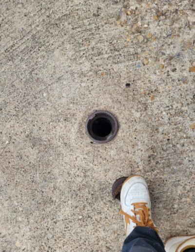 Basement floor drain opening in Washington, DC
