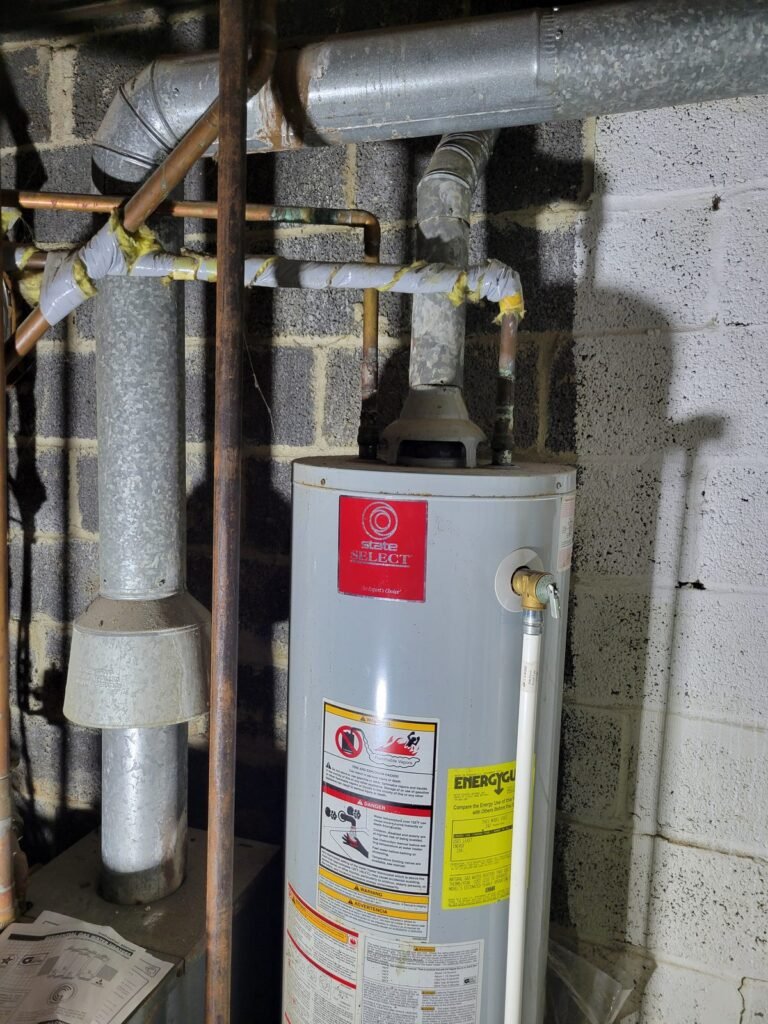 Aging gas water heater and venting before replacement in Seat Pleasant, MD