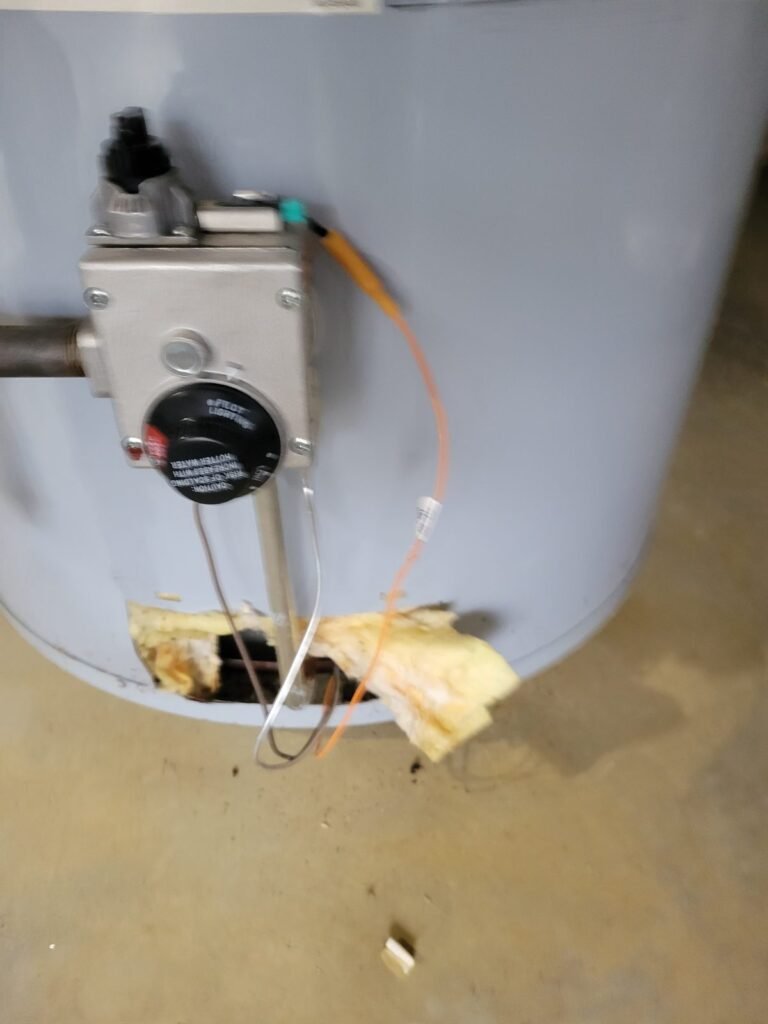 Damaged gas control valve on a water heater in Brandywine, MD