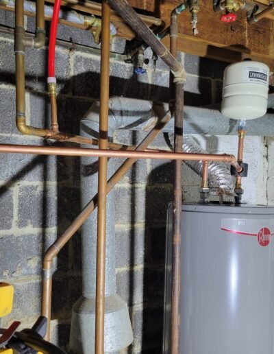 Completed water heater replacement with new copper piping in Seat Pleasant, MD