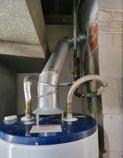 Water heater vent and supply connections in Largo, MD