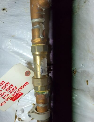 Water pressure regulator installed on main line in Upper Marlboro, MD