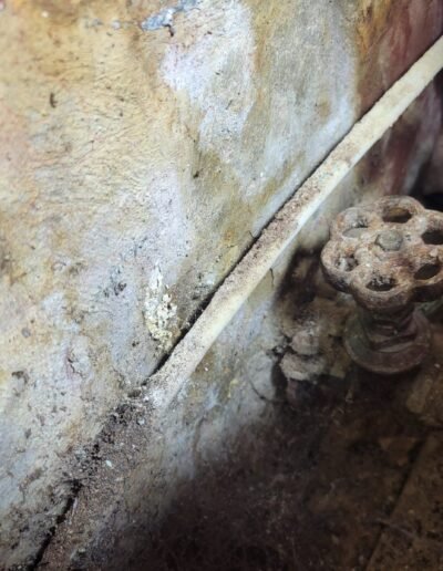 Old water shut-off valve during repair in Washington, DC